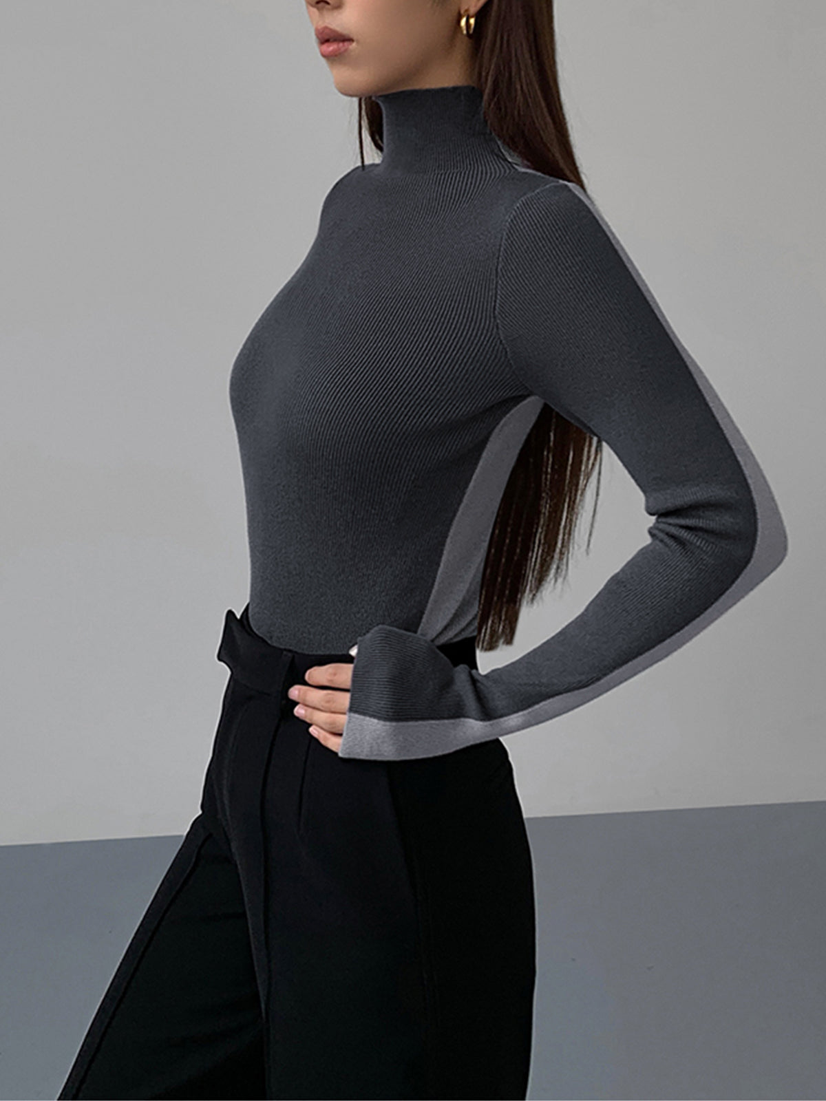 Tabea – Wende-Stricktop in zwei Farben