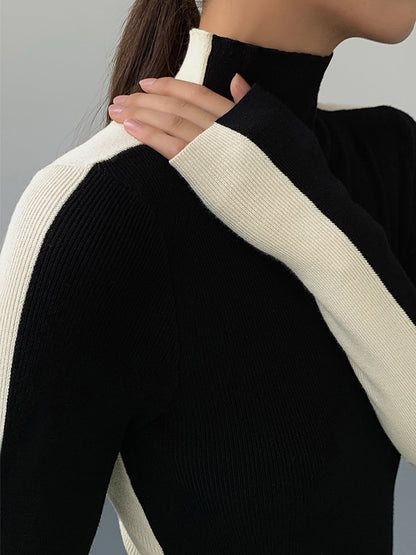 Tabea – Wende-Stricktop in zwei Farben