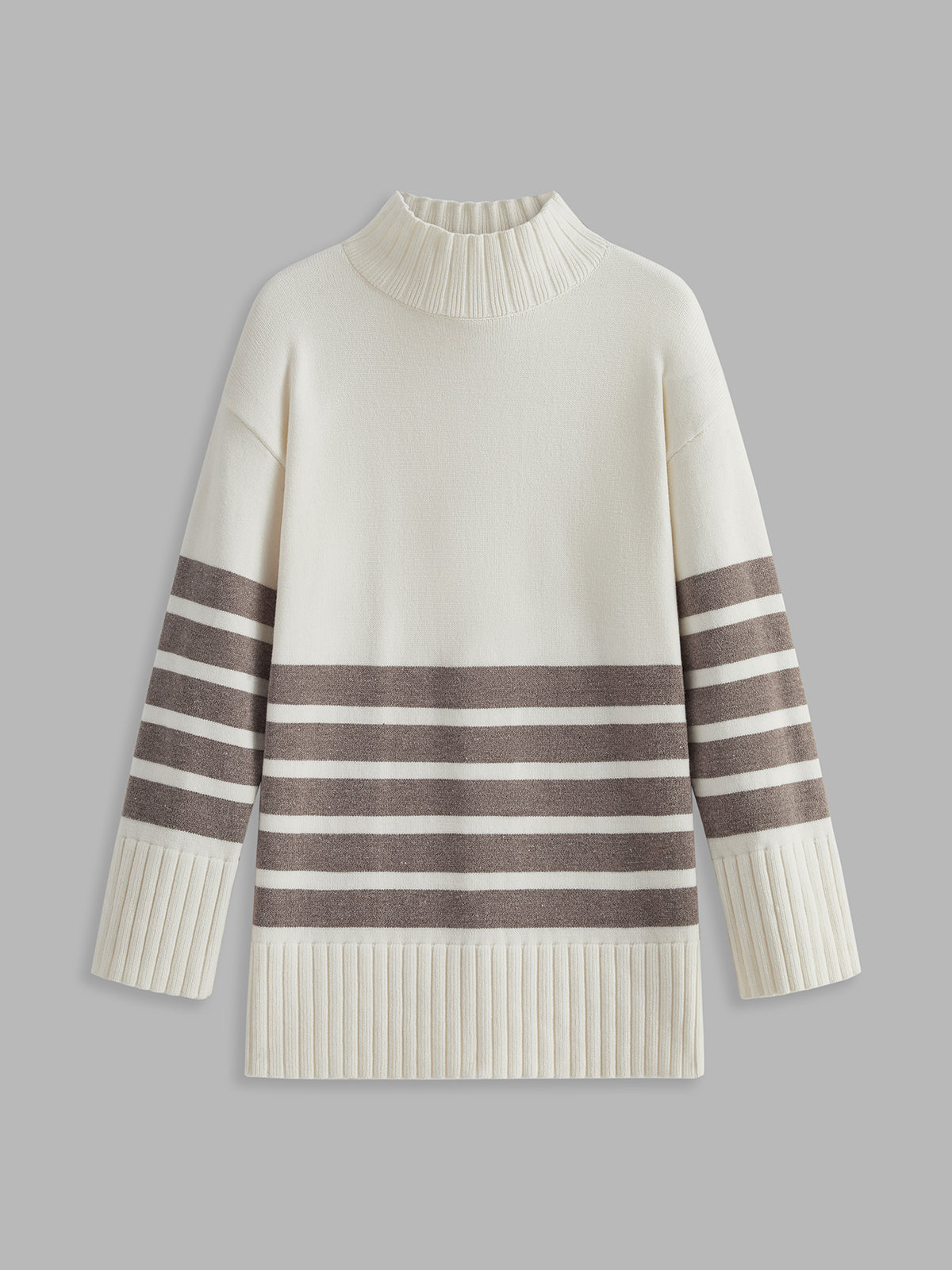 Colette – Gestreifter Mock-Neck-Pulli