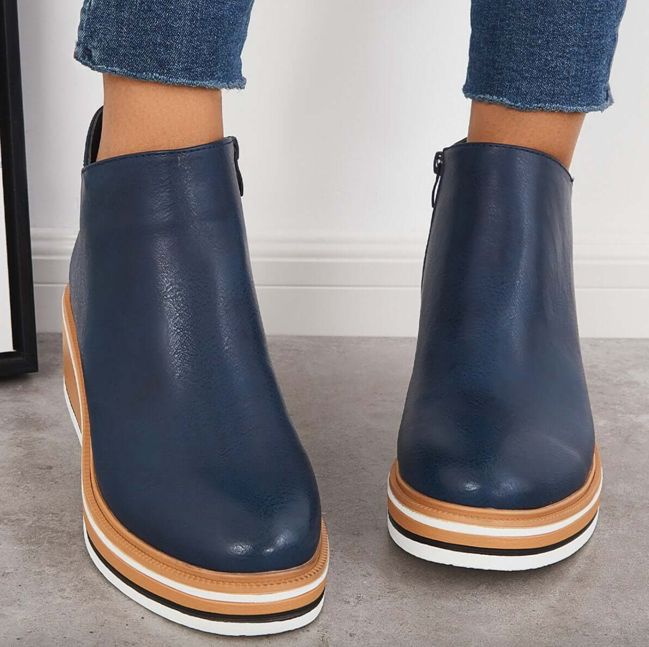 Mari Stella – Elegante Lederstiefel mit Ziernähten