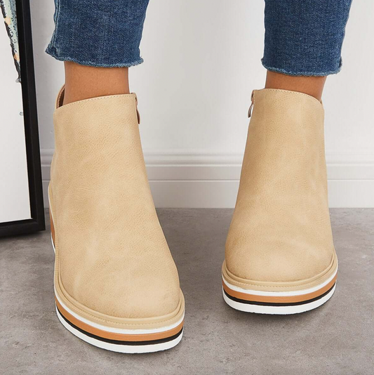 Rosanne - Schicke Damenstiefel aus Leder mit Reißverschluss