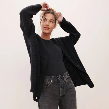 Leah – Überlanger Kaschmir-Cardigan