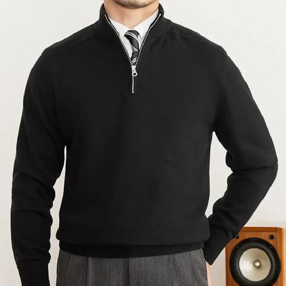 Olivier - Pullover aus Baumwolle mit halbem Zipper