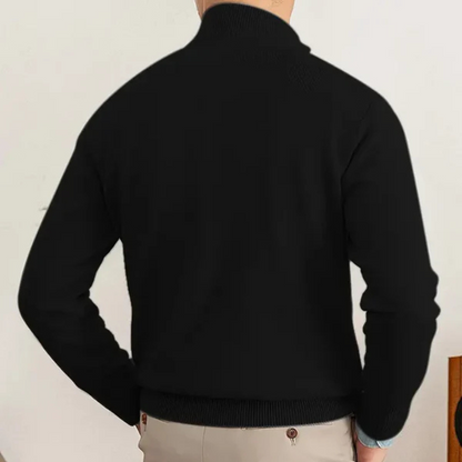 Olivier - Pullover aus Baumwolle mit halbem Zipper