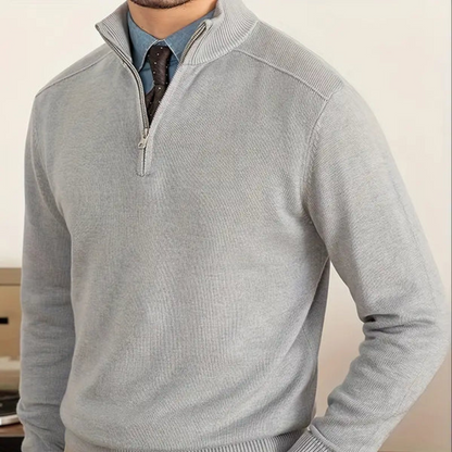 Olivier - Pullover aus Baumwolle mit halbem Zipper