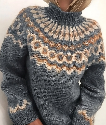Oona – Islandpullover mit Rollkragen