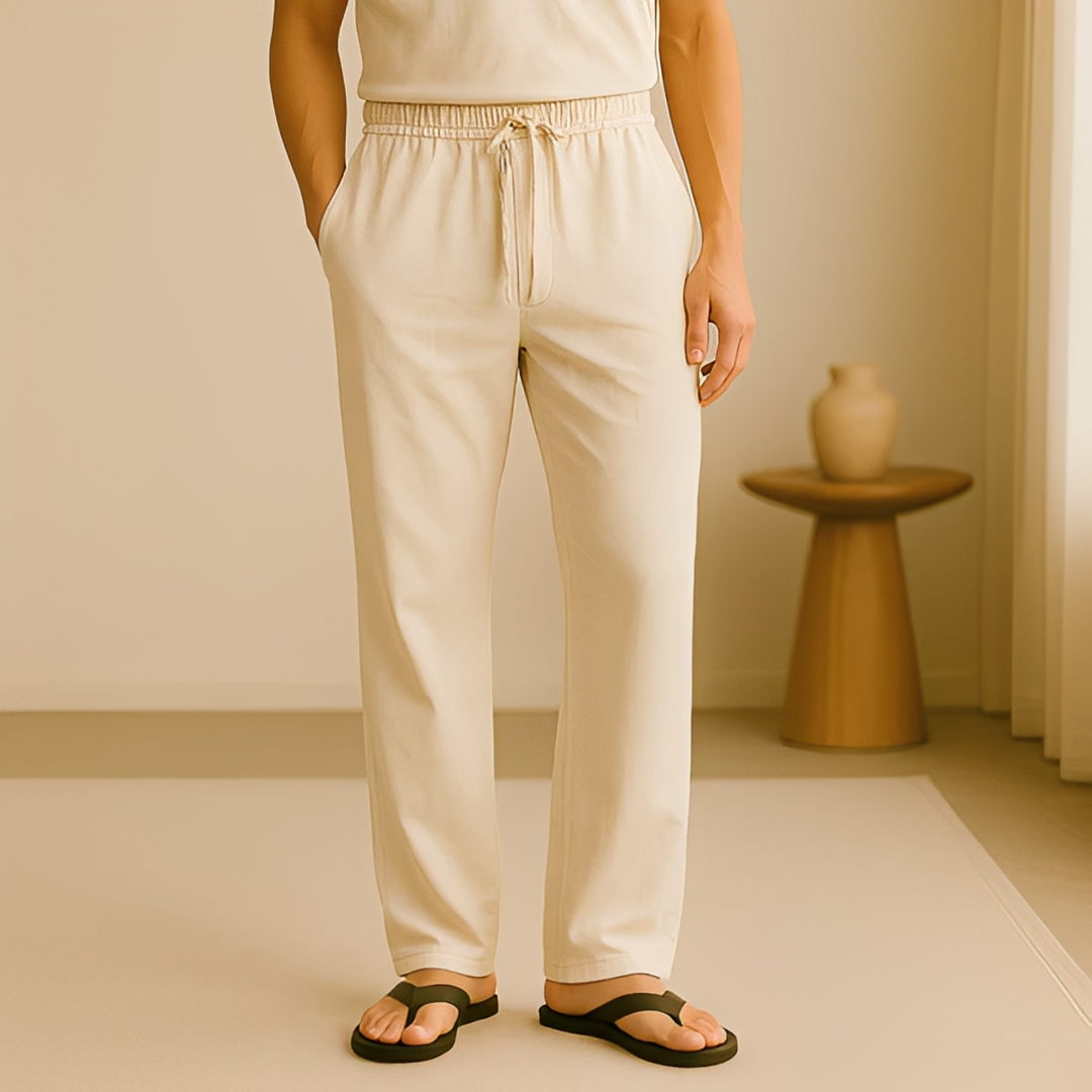 Jesriel - Men's pants with straight leg and high wearing comfort