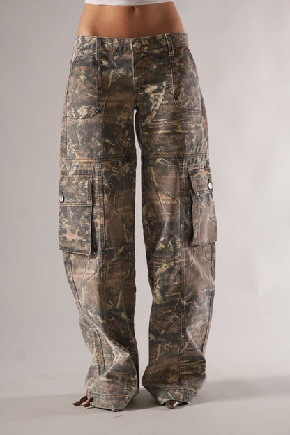 Odette – Unisex-Cargohose im Tarnmuster