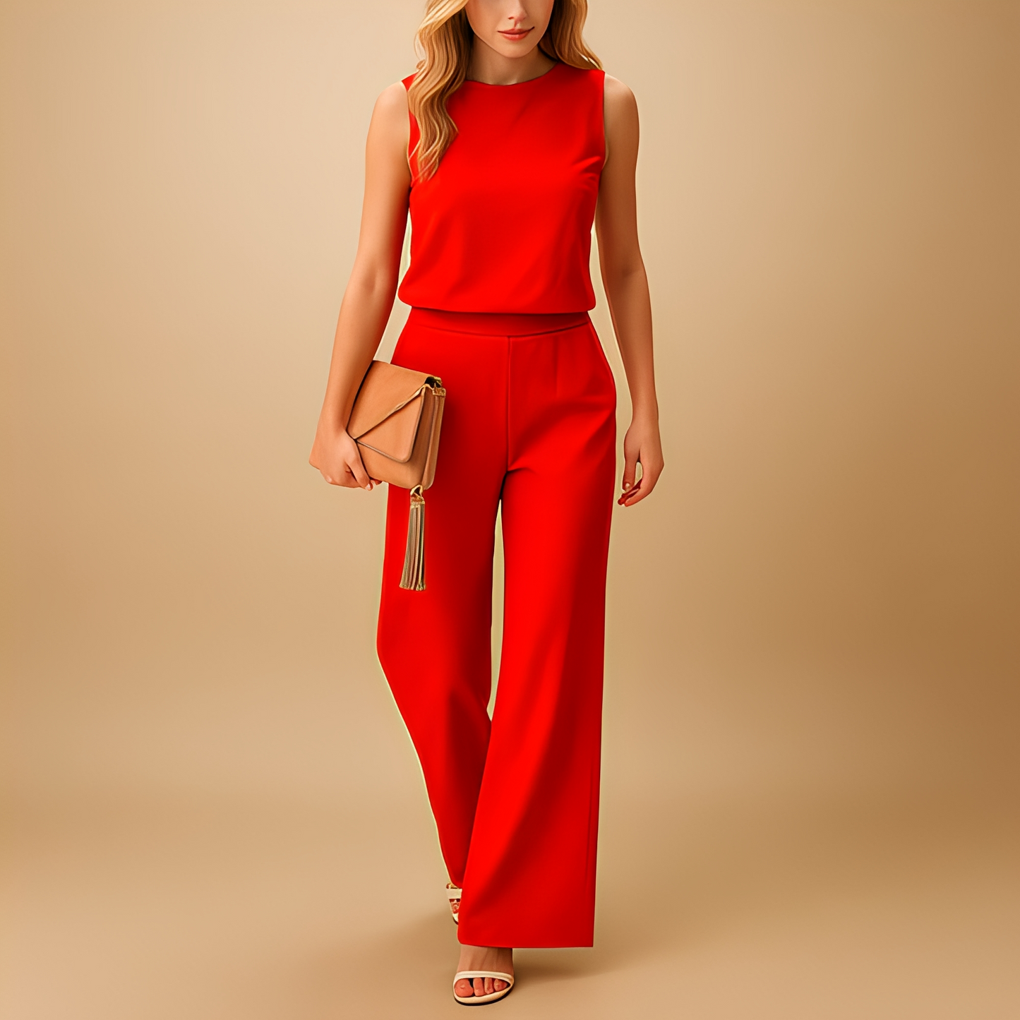 Abegaille - Stilvoller Damenoverall mit weiten Beinen