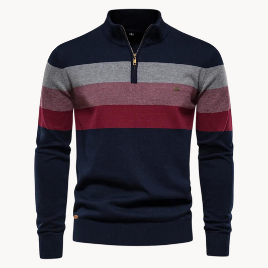Aurullo - Pullover mit Viertel-Zipper