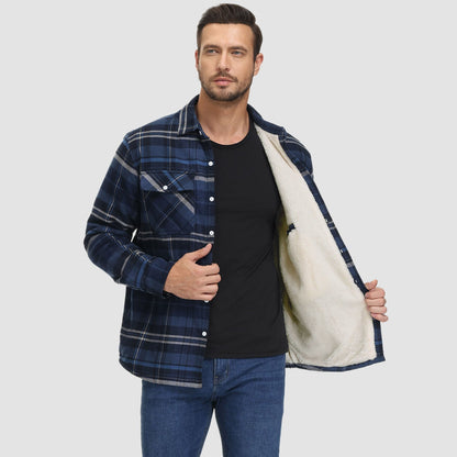 Marlon – Karierte Winter Overshirtjacke für Herren