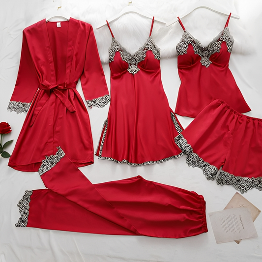 Darafe - Stylish Five-Piece Night Set for Women