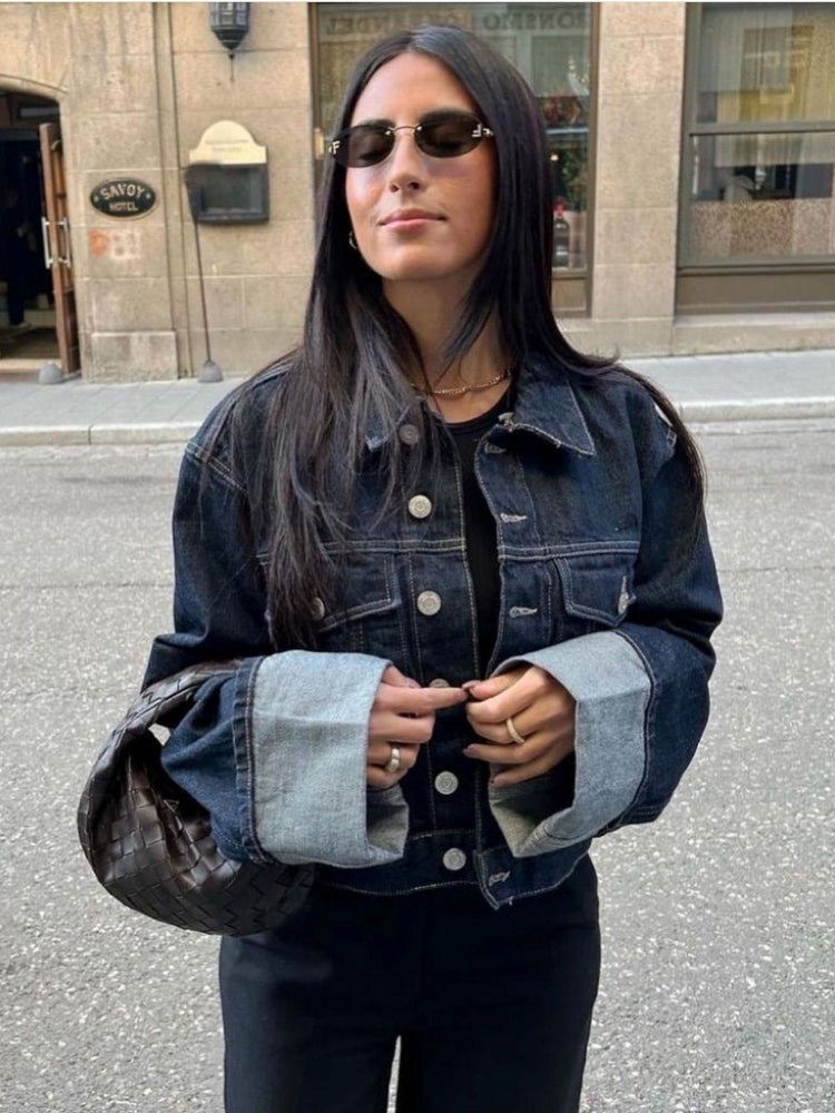 Clara – Denim-Set mit Trucker-Jacke & Hoch taillierte Jeans