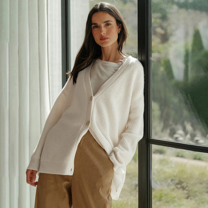 Leah – Überlanger Kaschmir-Cardigan