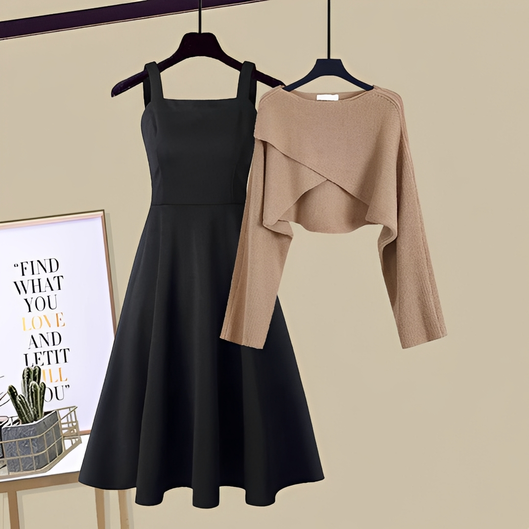 Violaine - Stylisches gestricktes Kleid-Set für Damen