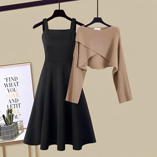 Violaine - Stylisches gestricktes Kleid-Set für Damen