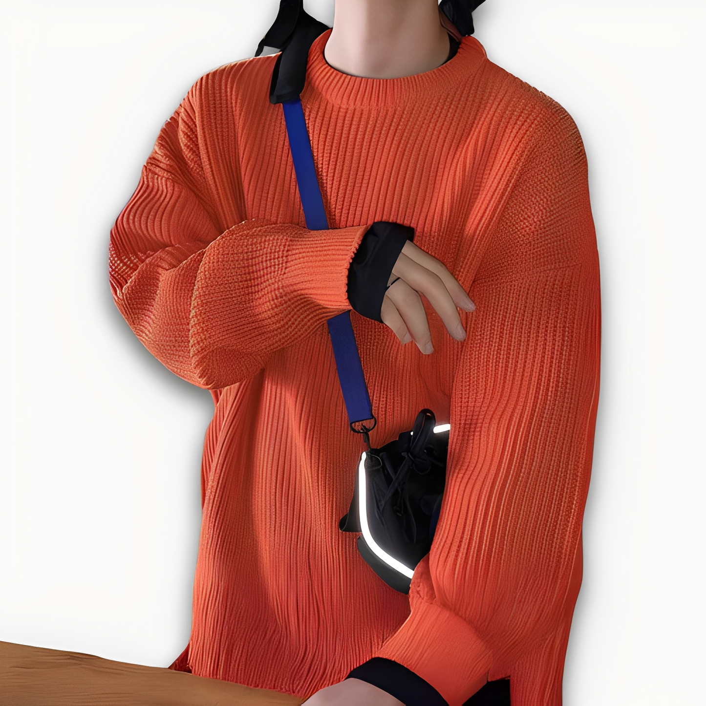 Abdias - Herren Oversize-Strickpullover