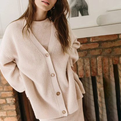 Leah – Überlanger Kaschmir-Cardigan