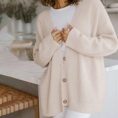 Leah – Überlanger Kaschmir-Cardigan