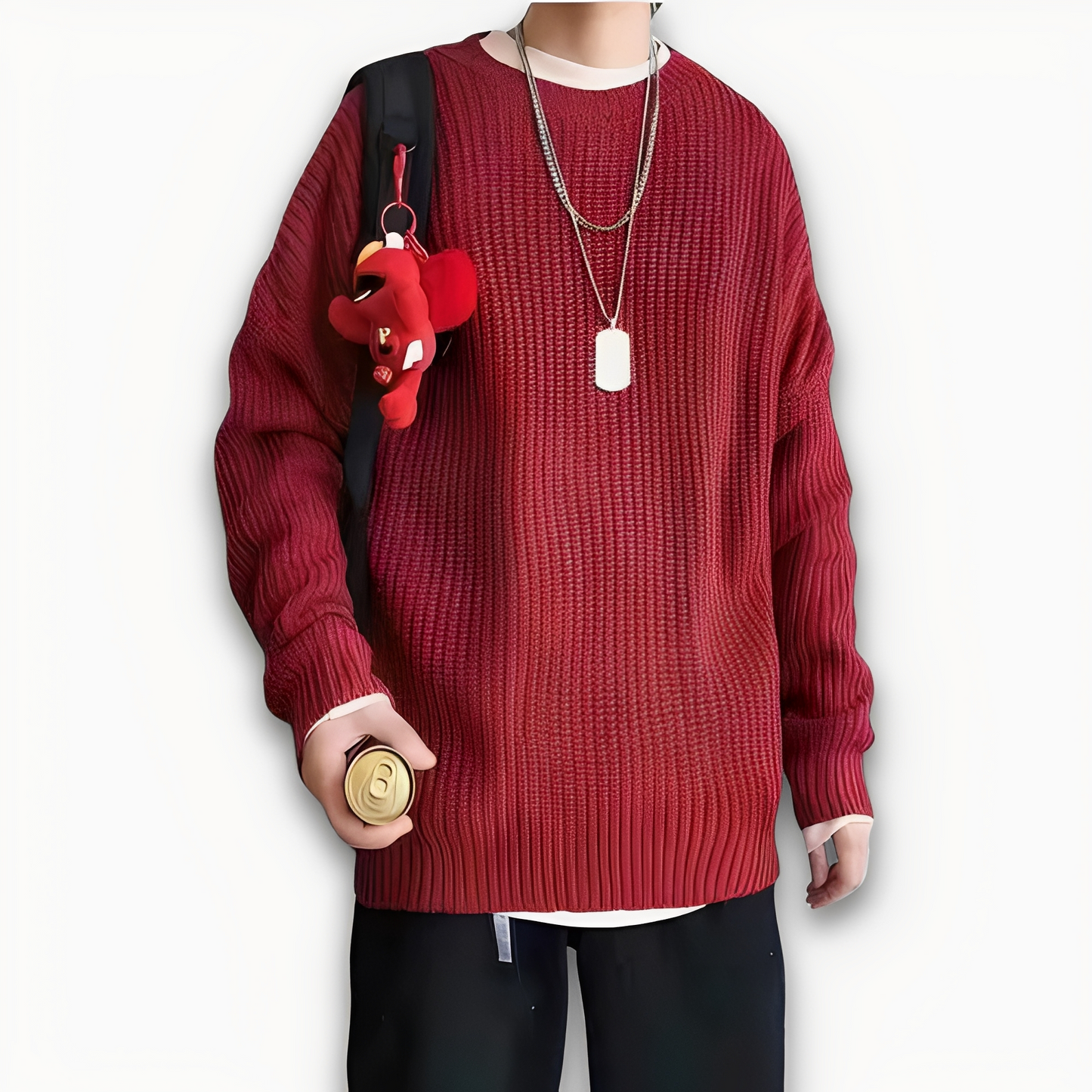 Abdias - Herren Oversize-Strickpullover