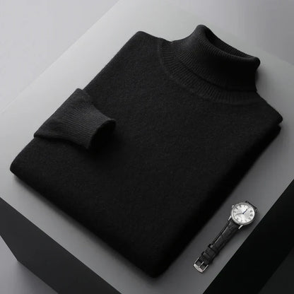 Louis - Strickpulli mit gerolltem Kragen