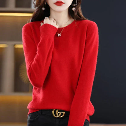 Erica – Timeless Women's Sweater with Classic Round Neckline