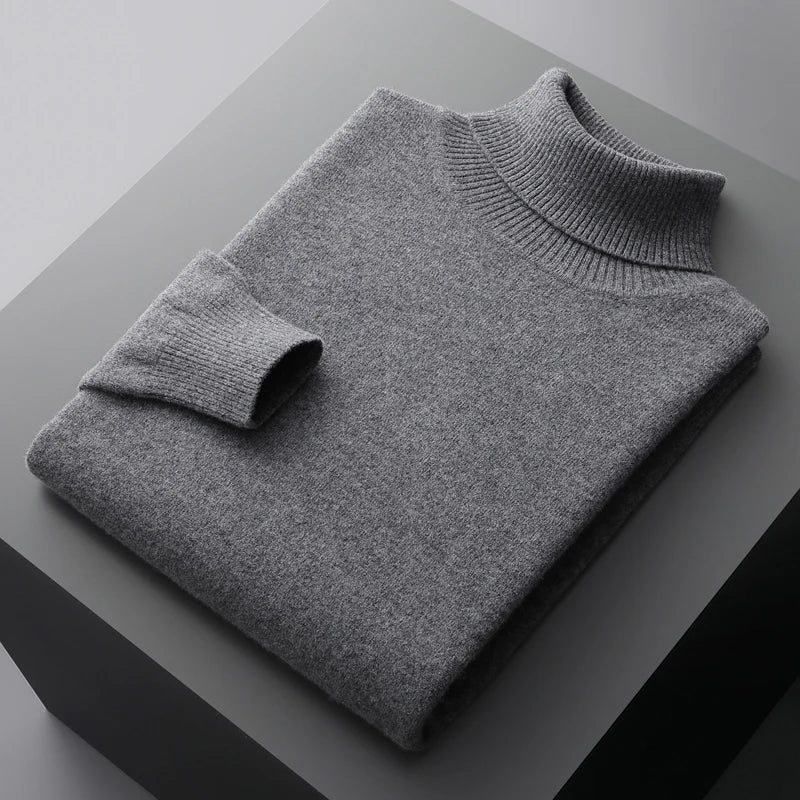 Louis - Strickpulli mit gerolltem Kragen