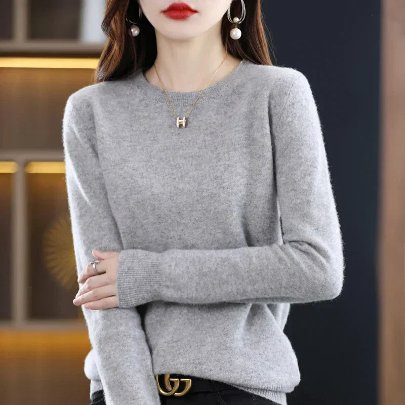 Erica – Timeless Women's Sweater with Classic Round Neckline