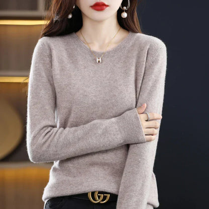 Erica – Timeless Women's Sweater with Classic Round Neckline