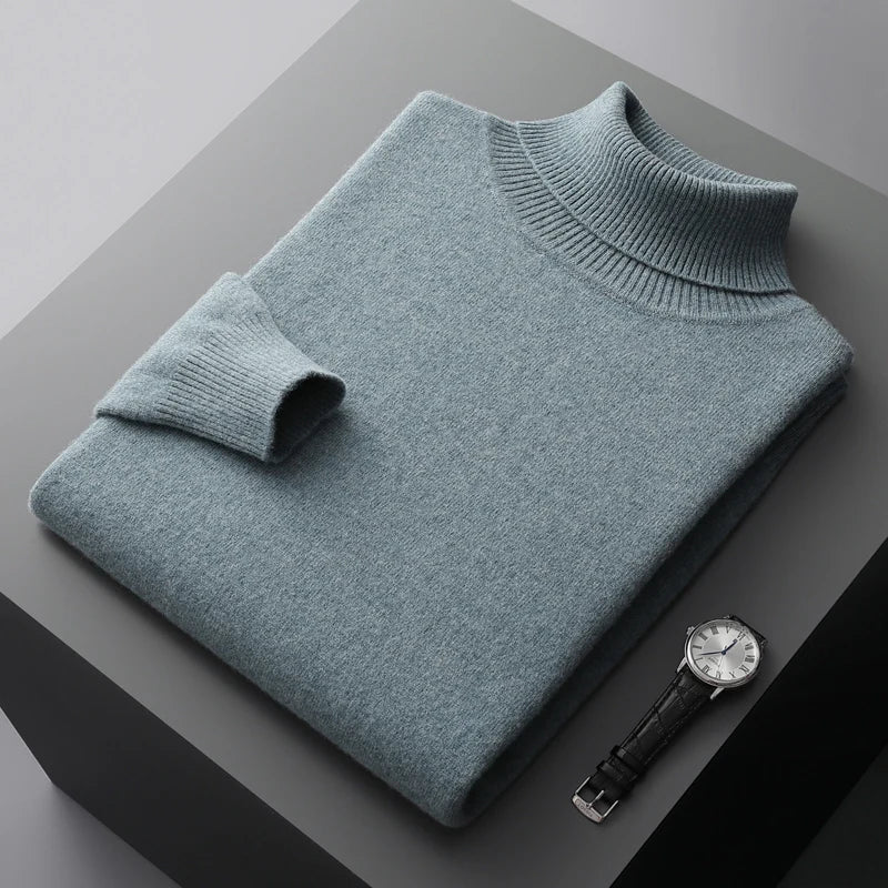 Louis - Strickpulli mit gerolltem Kragen