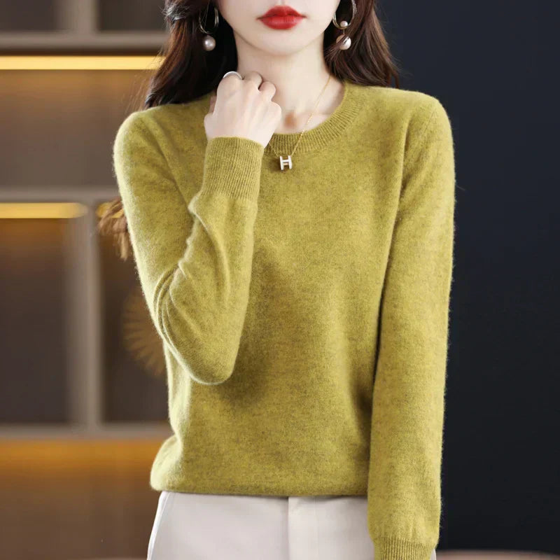Erica – Timeless Women's Sweater with Classic Round Neckline
