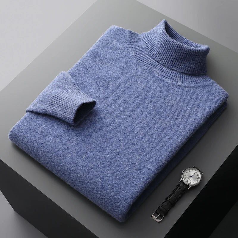 Louis - Strickpulli mit gerolltem Kragen