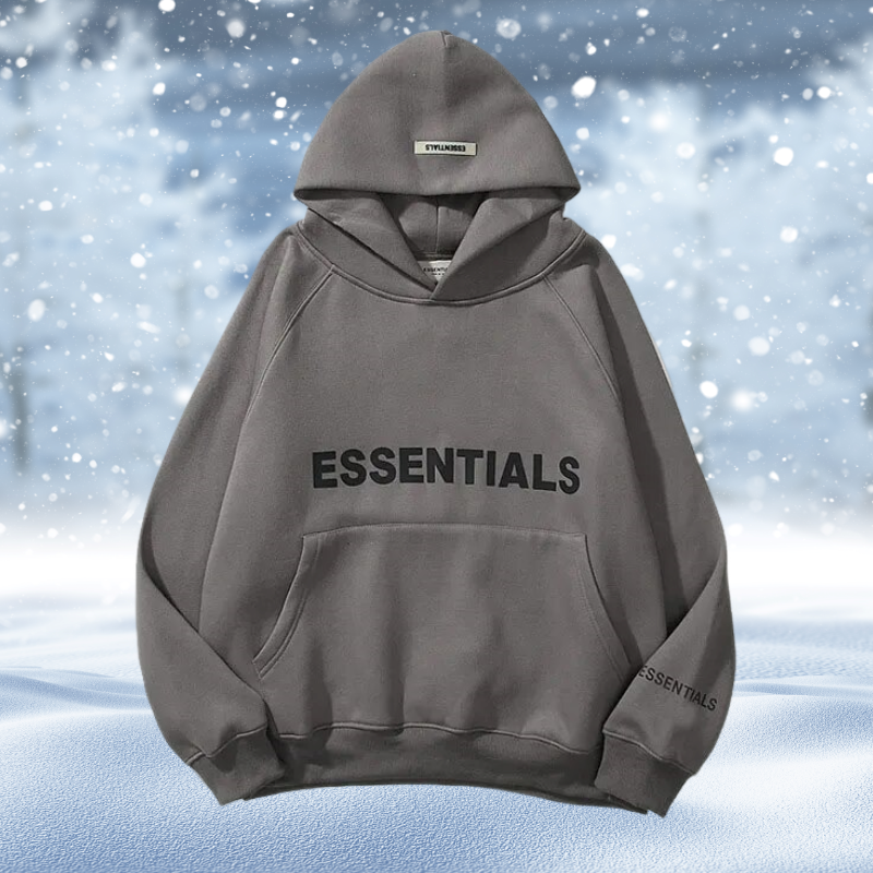 Essentials – Bedruckter Hoodie in Übergröße