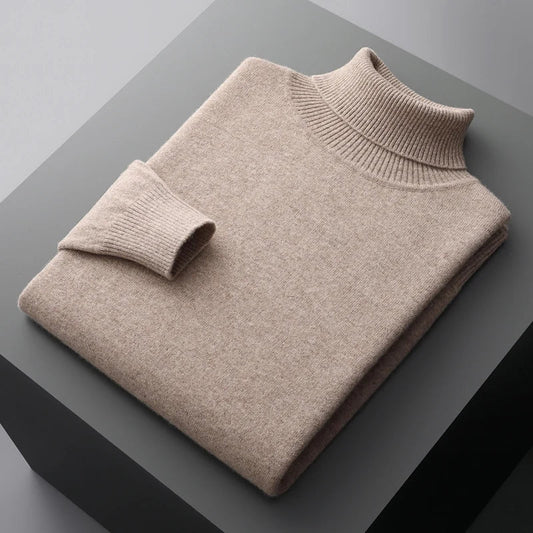 Louis - Strickpulli mit gerolltem Kragen