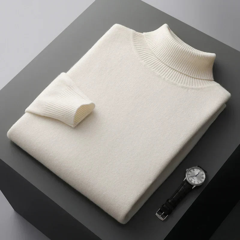 Louis - Strickpulli mit gerolltem Kragen