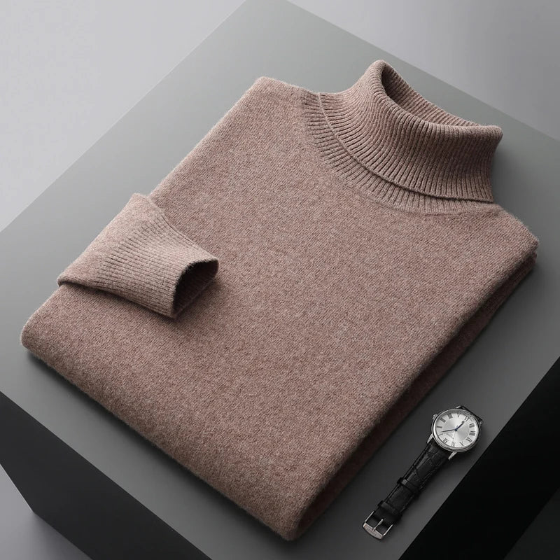 Louis - Strickpulli mit gerolltem Kragen