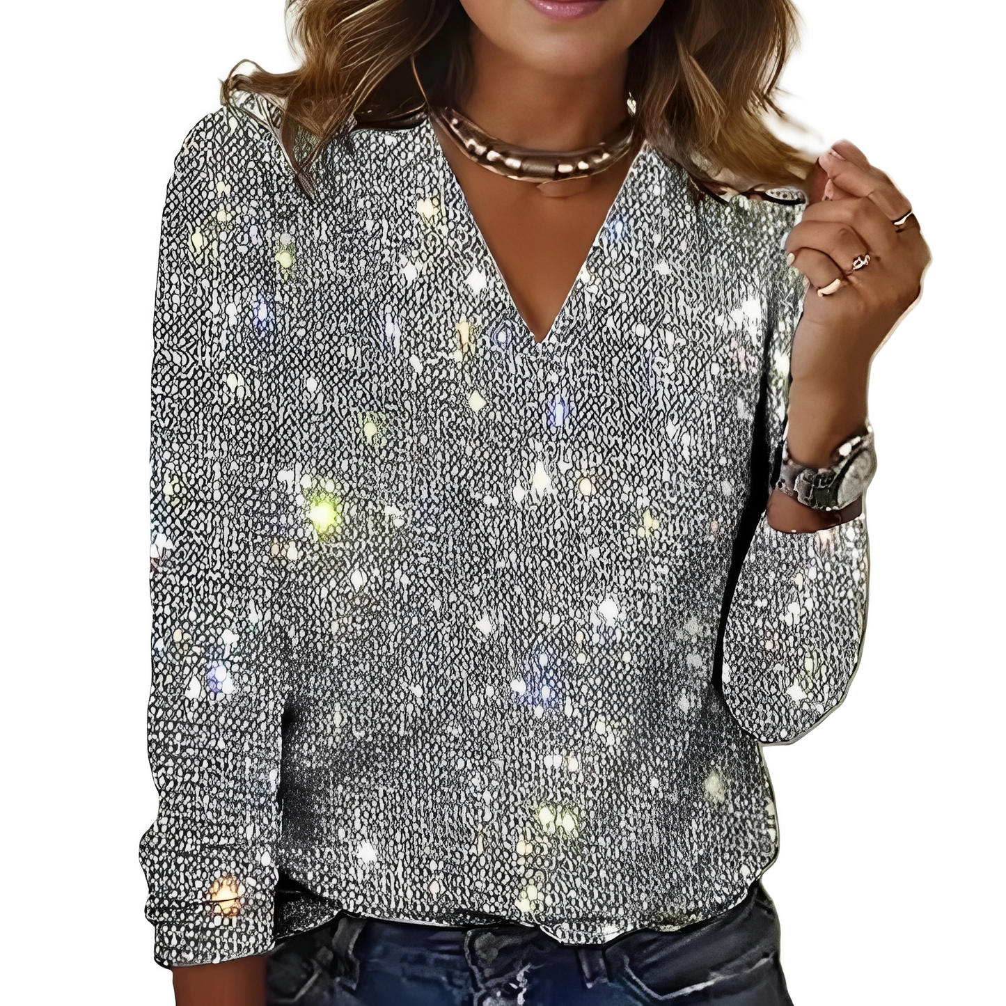 Caroline - Elegant, Sparkling Women's Blouse