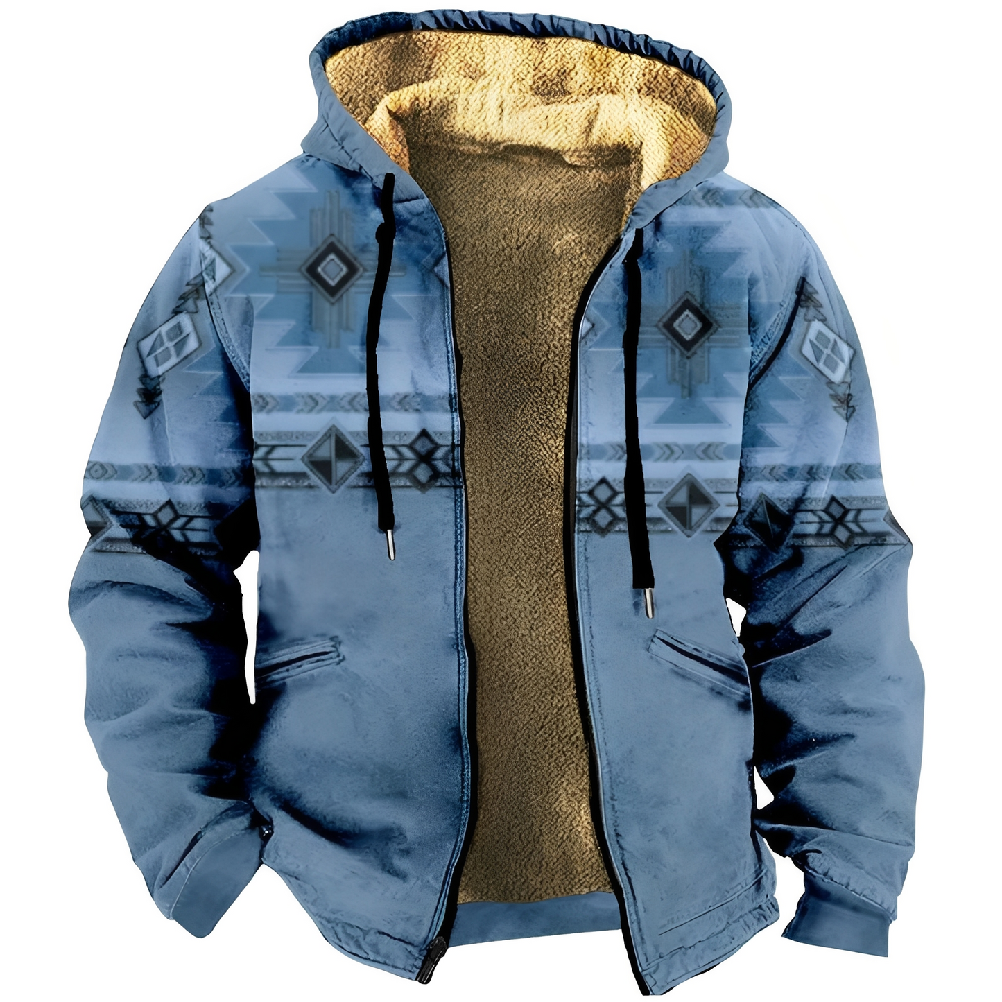 Edwin - Ansprechende Herren-Kapuzenjacke mit ethnischem Muster