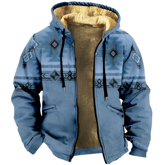 Edwin - Ansprechende Herren-Kapuzenjacke mit ethnischem Muster