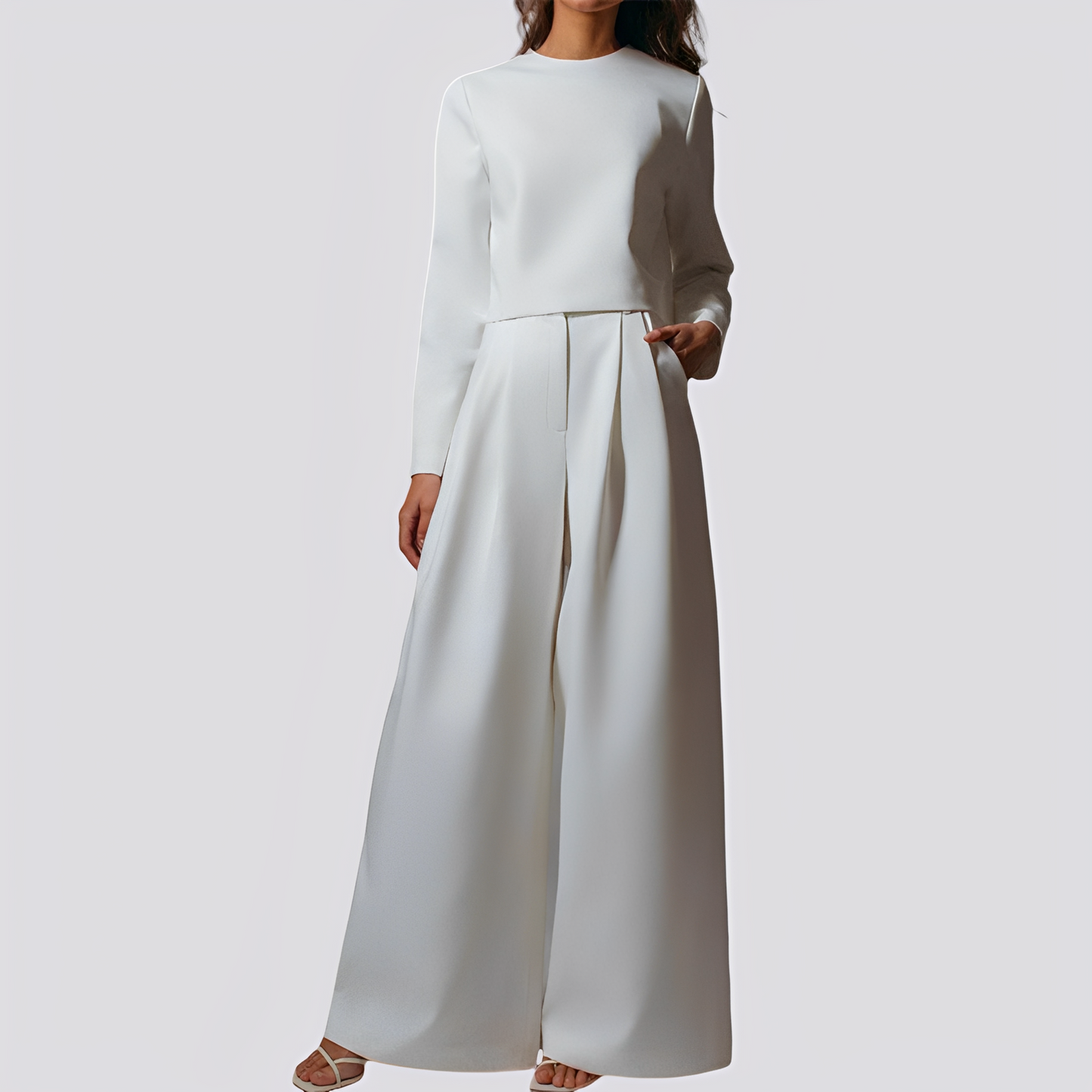 Irene - Elegantes Oberteil und weite Hose für Damen