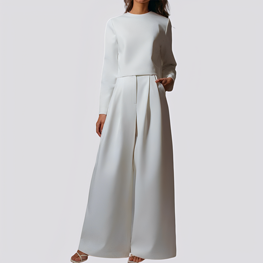 Irene - Elegant blouse and wide trousers for women