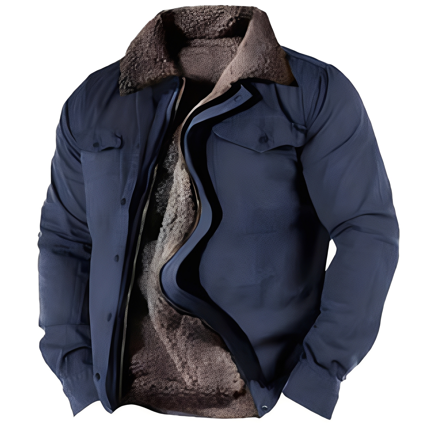Hubert - Men's Jacket with Classic Style and Sherpa Lining