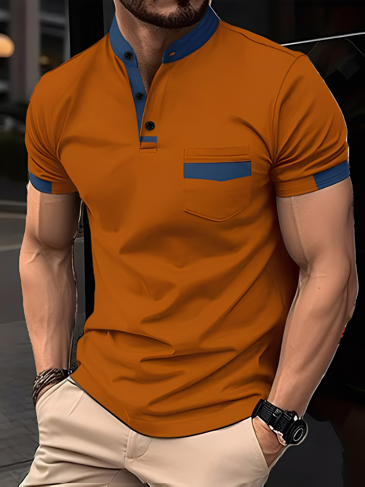 Darwin - Bequemes, enges Herrenpoloshirt