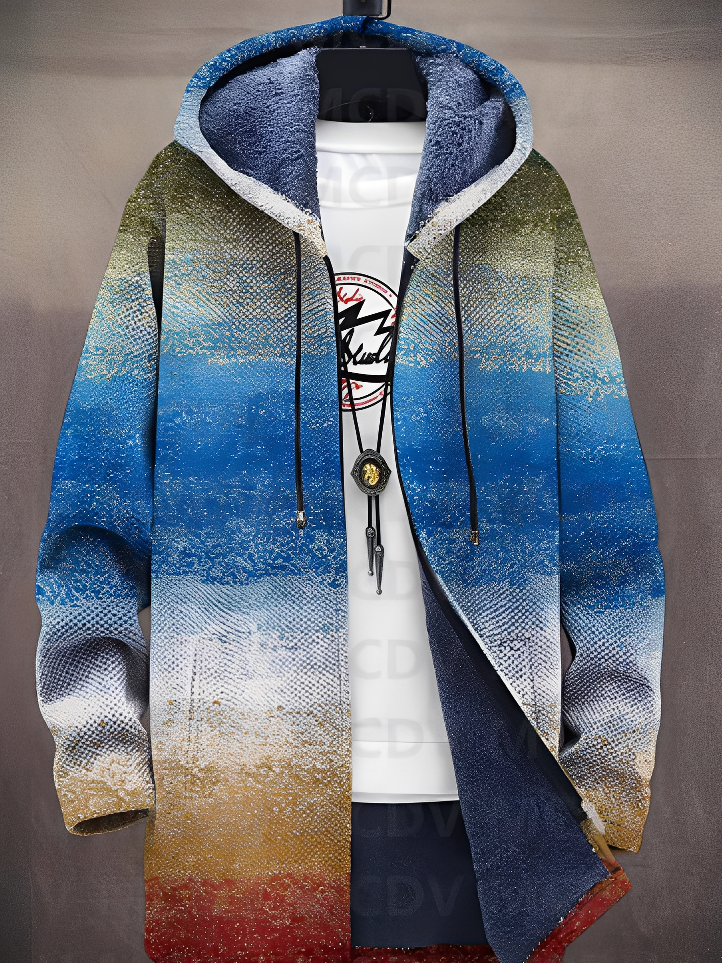 Trenton - Trendige Herrenjacke mit Kapuze und Muster