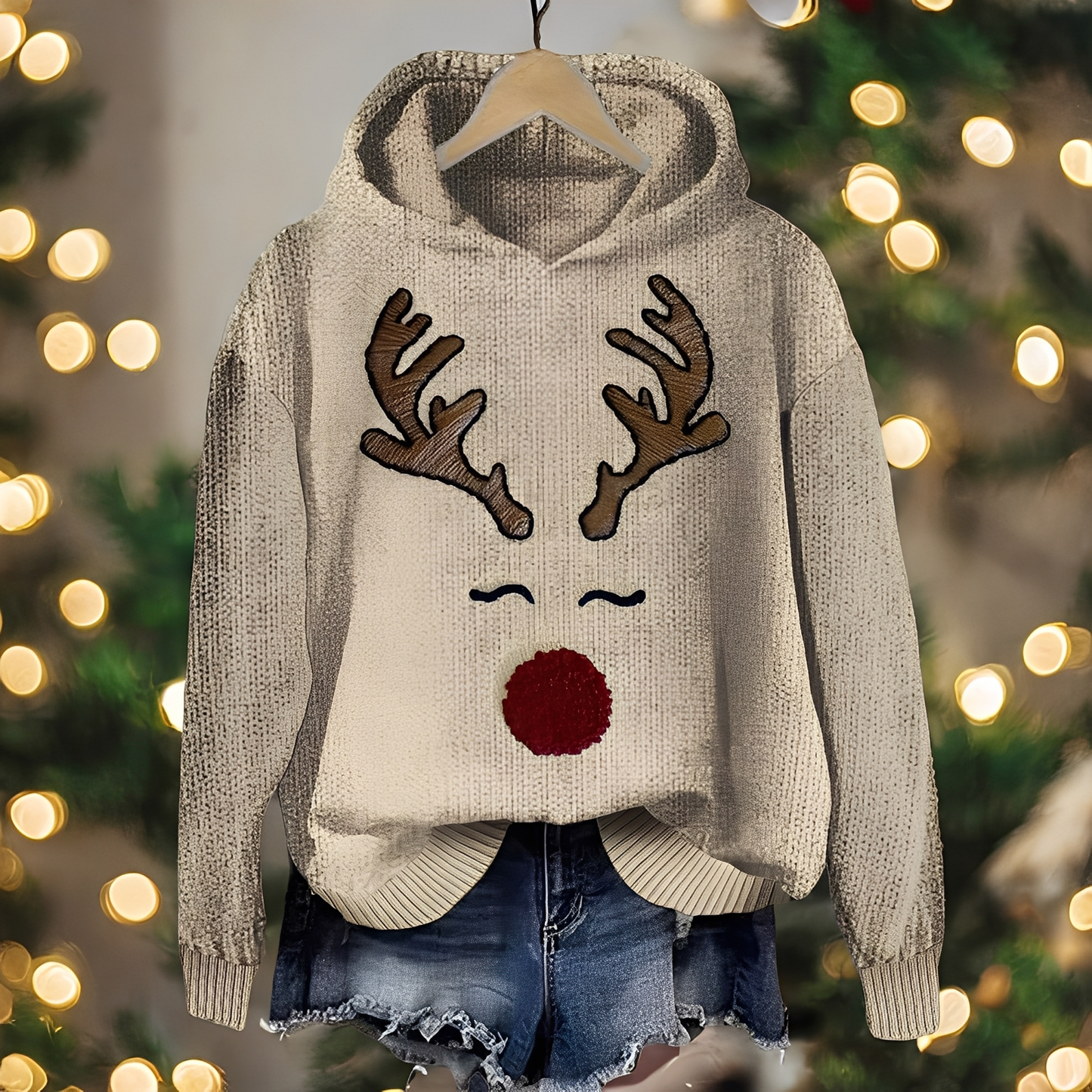 Liza - Stylischer Damen-Weihnachtspullover mit Muster