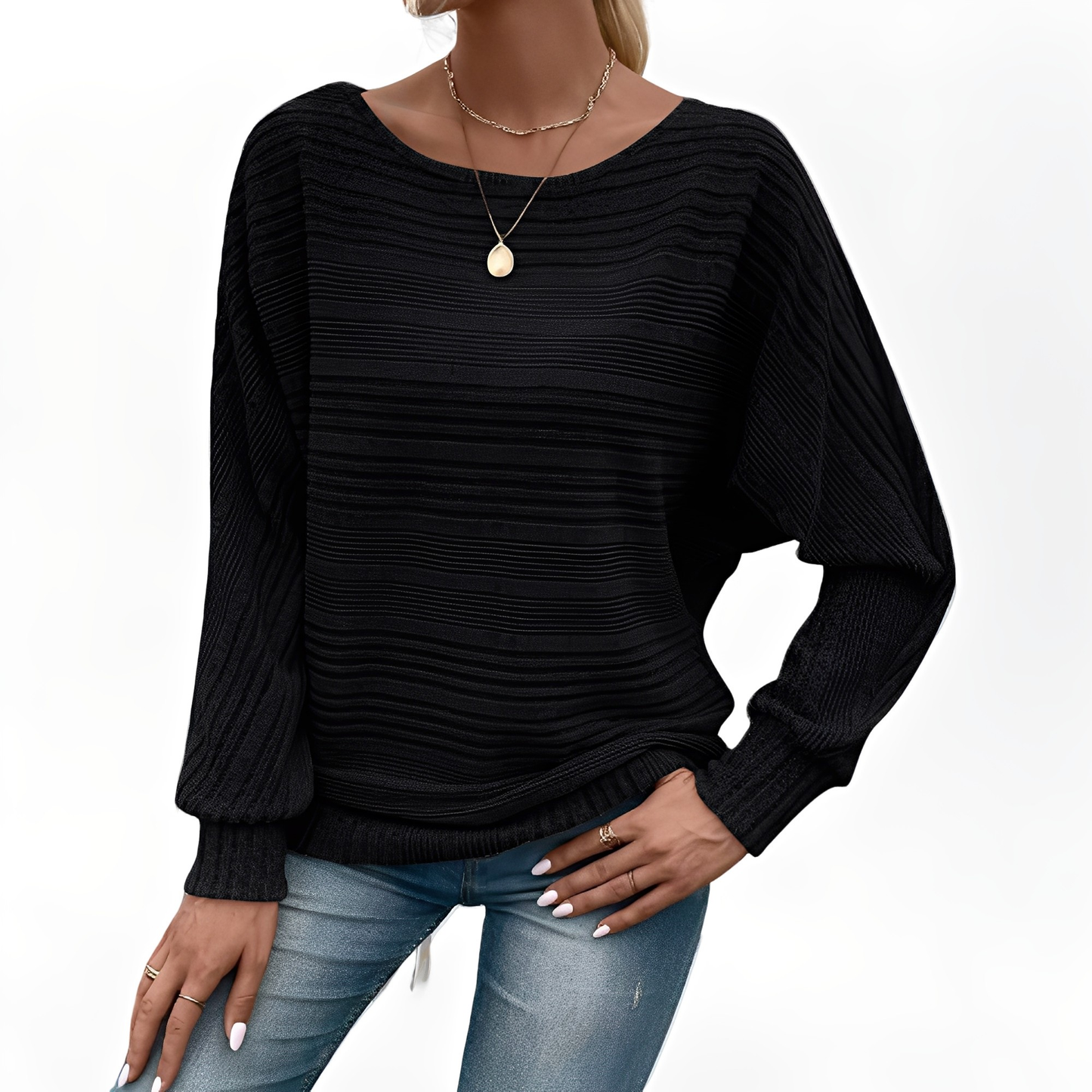 Eleanore - Bequemer, locker sitzender Damenpullover mit Streifen