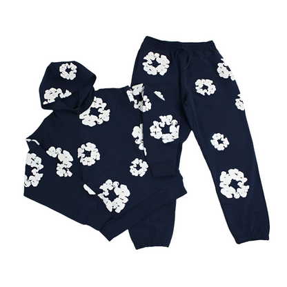 Theresa - Stilvolles, locker geschnittenes Damen-Set mit Blumendesign