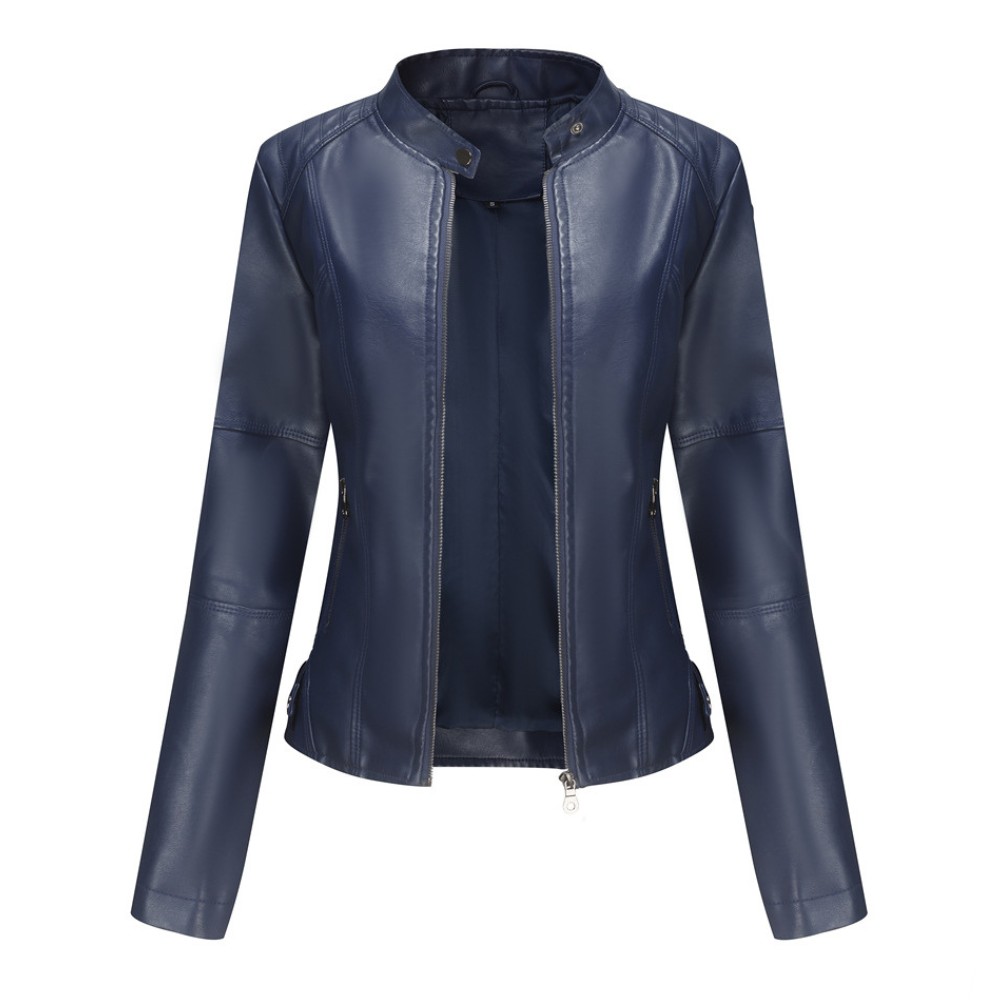 Martha - Elegante, schmal geschnittene Damenlederjacke