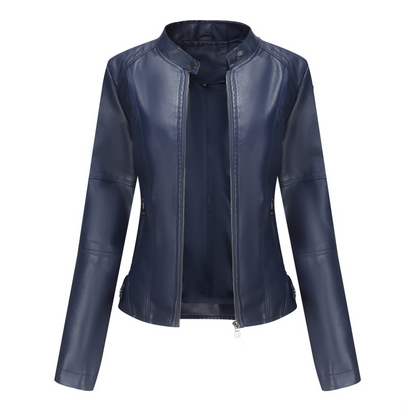 Martha - Elegante, schmal geschnittene Damenlederjacke