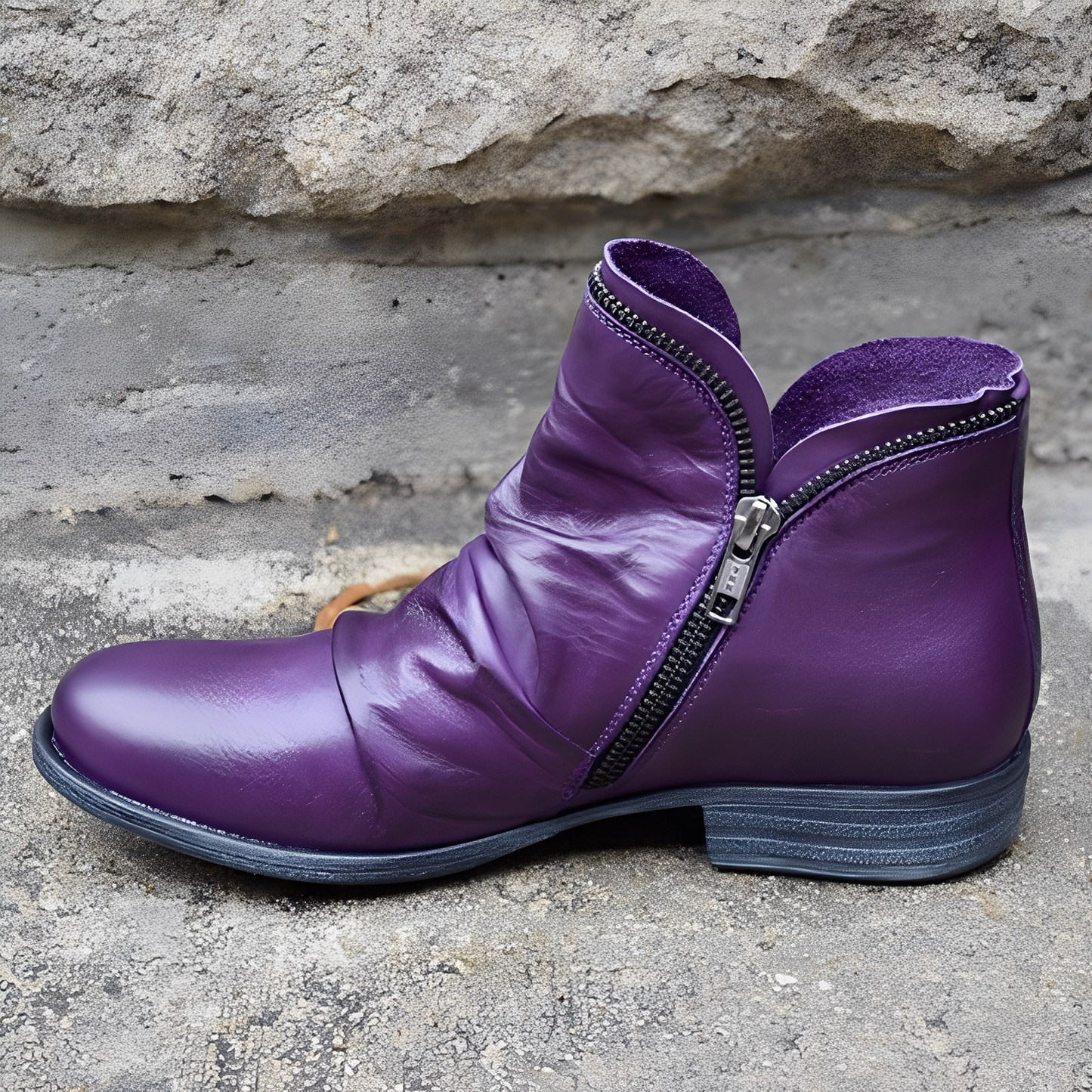 Veronica - Zeitlose Lederstiefel für Damen mit Zipper